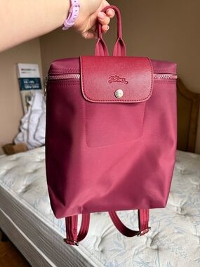 Burgundy Women's Backpack - Classic Nylon Daypack